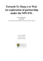 Towards Te Mana o te Wai: An exploration of partnership under the NPS-FM