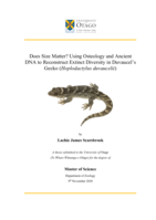 Does Size Matter? Using Osteology and Ancient DNA to Reconstruct Extinct Diversity in Duvaucel’s Gecko