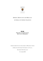 Mission, Meditation and Miracles: An Shigao in Chinese Tradition