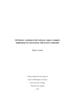 Life history variation in the Galaxias vulgaris complex: implications for interactions with invasive salmonids