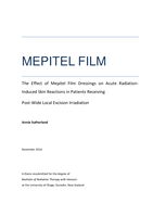 Mepitel Film. The Effect of Mepitel Film Dressings on Acute Radiation-Induced Skin Reactions in Patients Receiving Post-Wide Local Excision Irradiation