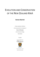 Evolution and conservation of the New Zealand kākā