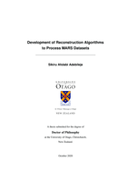 Development of reconstruction algorithms to process MARS datasets