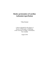 Oxidative changes in the cardiac proteome during ischemia/reperfusion