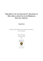 The impact of automaticity training in multiplication facts on problem solving ability