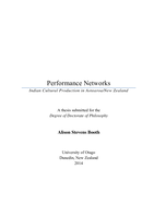 Performance networks: Indian cultural production in Aotearoa/New Zealand