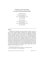 Verifying social expectations by model checking truncated paths