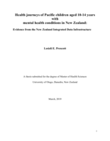 Health journeys of Pacific children aged 10-14 years with mental health conditions in New Zealand: Evidence from the New Zealand Integrated Data Infrastructure