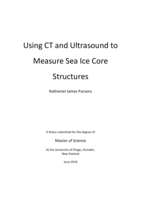 Using CT and Ultrasound to Measure Sea Ice Core Structures