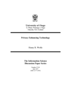 Privacy enhancing technology