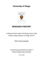 A phoenix from ashes: Do dying cancer cells induce drug tolerance in lung cancer?