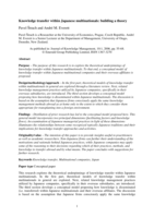 Knowledge transfer within Japanese multinationals: building a theory