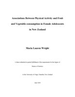 Associations Between Physical Activity and Fruit and Vegetable consumption in Female Adolescents in New Zealand