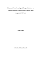Influence of Visual Grouping and Temporal Attention on Temporal Resolution: Evidence from a Temporal Order Judgment (TOJ) Task