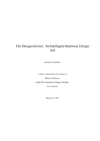 The DesignAdvisor: An intelligent knitwear design aid