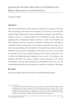 Qoheleth and the Cross: Back and Forth with Jürgen Moltmann and Peter Enns