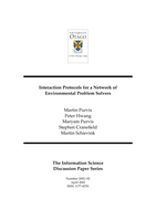 Interaction protocols for a network of environmental problem solvers