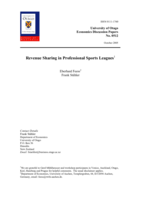 Revenue sharing in professional sports leagues