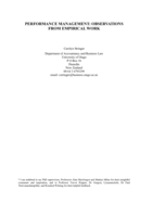 Performance management: observations from empirical work