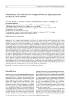Stoat density, diet and survival compared between alpine grassland and beech forest habitats