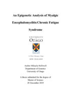 An Epigenetic Analysis of Myalgic Encephalomyelitis/Chronic Fatigue Syndrome
