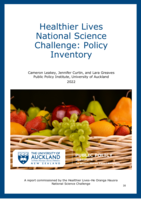 Healthier Lives National Science Challenge: Policy Inventory