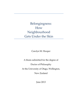 Belongingness: How neighbourhood gets under the skin