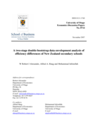 A two-stage double-bootstrap data envelopment analysis of efficiency differences of New Zealand secondary schools