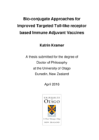 Bio-conjugate Approaches for Improved Targeted Toll-like receptor based Immune Adjuvant Vaccines