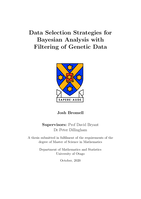 Data Selection Strategies for Bayesian Analysis with Filtering of Genetic Data
