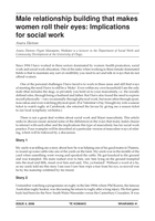 Male relationship building that makes women roll their eyes: Implications for social work