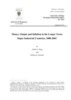 Money, Output and Inflation in the Longer Term: Major Industrial Countries, 1880-2001