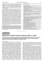 Relevance in health research funding: reality or myth?