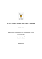 The effects of catalytic innovation on the creation of social impact