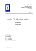 Another tale of two-sided markets