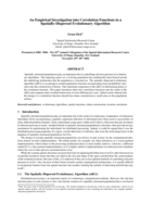 An empirical investigation into correlation functions in a spatially-dispersed evolutionary algorithm