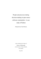People and processes during decision-making in open source software communities: A case study of Python