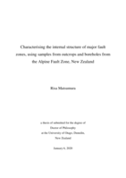Characterising the internal structure of major fault zones, using samples from outcrops and boreholes from the Alpine Fault Zone, New Zealand