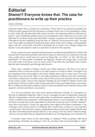 Shame!!! Everyone knows that. The case for practitioners to write up their practice