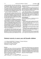 Skeletal maturity in seven year old Dunedin children