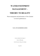 Water footprint management - theory to reality. Water management and performance of New Zealand livestock agribusiness
