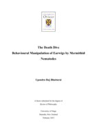 The Death Dive. Behavioural manipulation of earwigs by mermithid nematodes