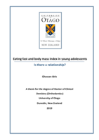 Eating Fast and Body Mass Index in Young Adolescents. Is there a relationship?