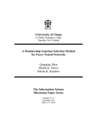A membership function selection method for fuzzy neural networks