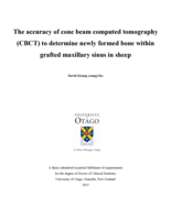 The accuracy of cone beam computed tomography (CBCT) to determine newly formed bone within grafted maxillary sinus in sheep