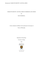 Narrative identity and well-being in emerging adulthood
