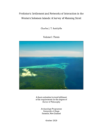 Prehistoric settlement and networks of interaction in the Western Solomon Islands: A survey of Manning Strait