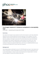 Carcinogen exposure in Aotearoa workplaces is unacceptably high