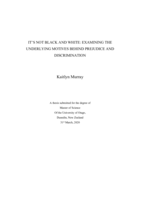 It's not Black and White: Examining the Underlying Motives Behind Prejudice and Discrimination
