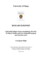 Epicardial adipose tissue morphology diversity in Māori, Pacific and New Zealand/European post mortem cases